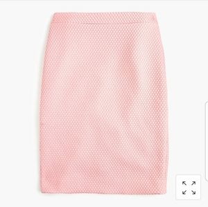 NWT J.Crew Pink No. 2  Pencil Skirt in Matelasse